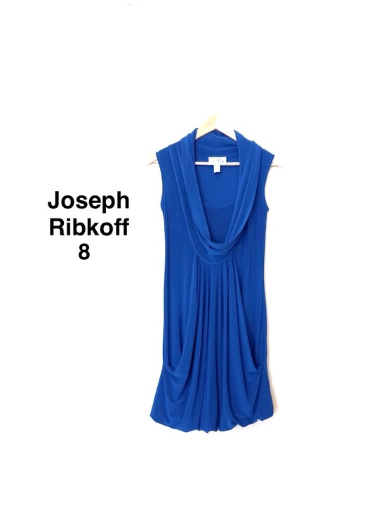 Joseph Ribkoff Dresses & Skirts - Joseph Ribkoff Royal Blue off shoulder Midi dress , ruffles front size 8 ⭐️⭐️⭐️